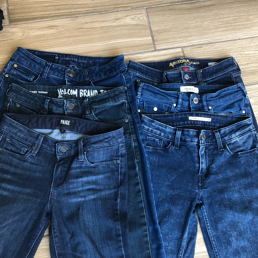Pack of 6 dark jeans